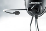 NFlightmic Nomad Aviation Microphone on Bose QC35II