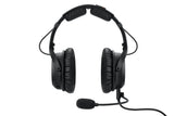 front view of NFlight Ascent aviation headset showing headband and earcup design