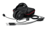 NFlight Ascent aviation headset kit including headset, microphone, cable, and carrying case